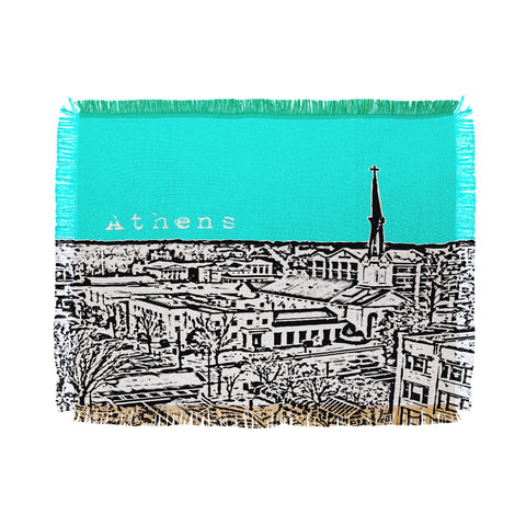 Bird Ave Athens Aqua Throw Blanket