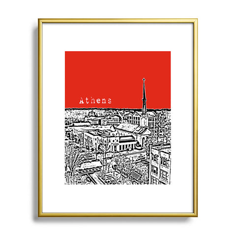 Bird Ave Athens Georgia Metal Framed Art Print