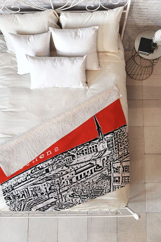Bird Ave Athens Georgia Fleece Throw Blanket