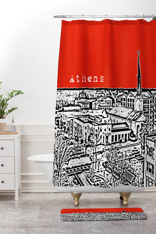 Bird Ave Athens Georgia Shower Curtain And Mat
