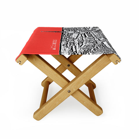 Bird Ave Athens Red Folding Stool