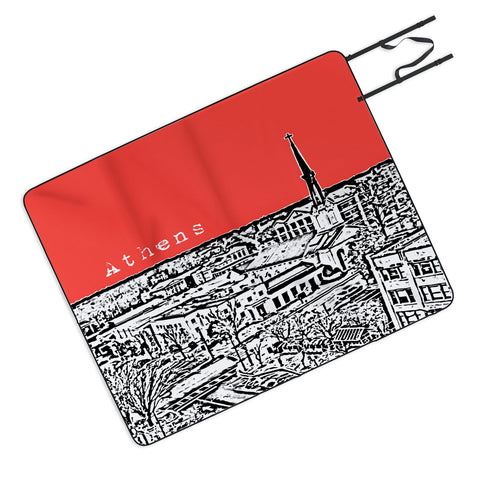 Bird Ave Athens Red Picnic Blanket