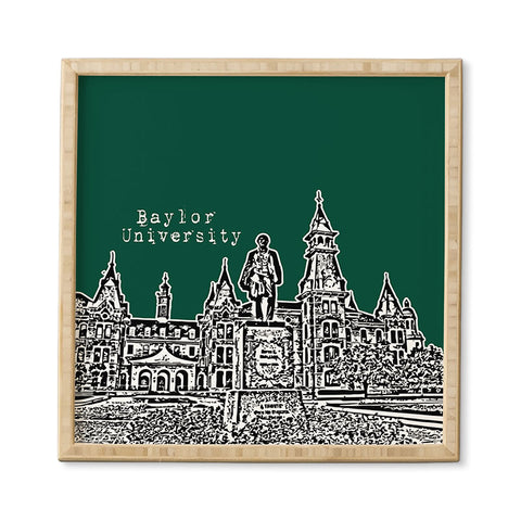 Bird Ave Baylor University Green Framed Wall Art