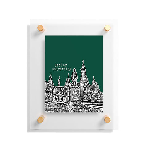 Bird Ave Baylor University Green Floating Acrylic Print