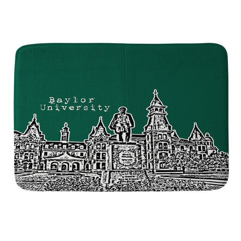 Bird Ave Baylor University Green Memory Foam Bath Mat