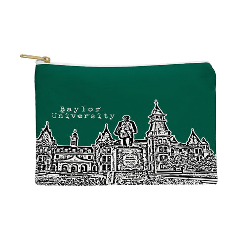 Bird Ave Baylor University Green Pouch