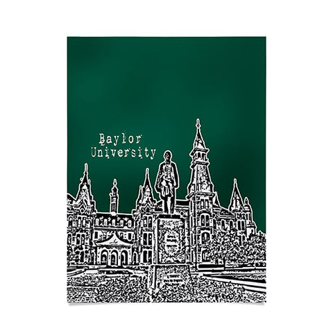 Bird Ave Baylor University Green Poster