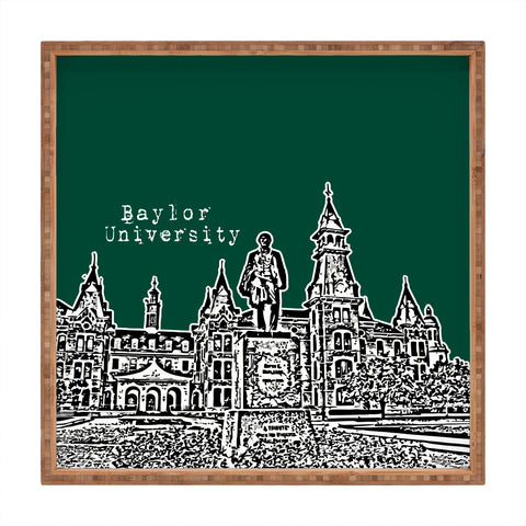 Bird Ave Baylor University Green Square Tray