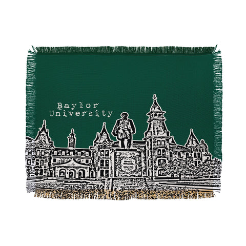 Bird Ave Baylor University Green Throw Blanket