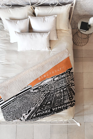Bird Ave Blacksburg Virginia Fleece Throw Blanket