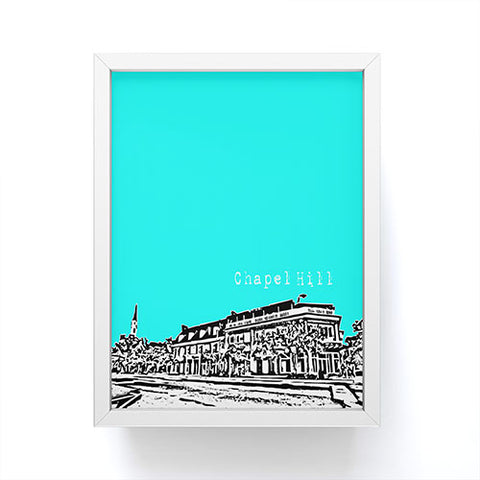 Bird Ave Chapel Hill Aqua Framed Mini Art Print