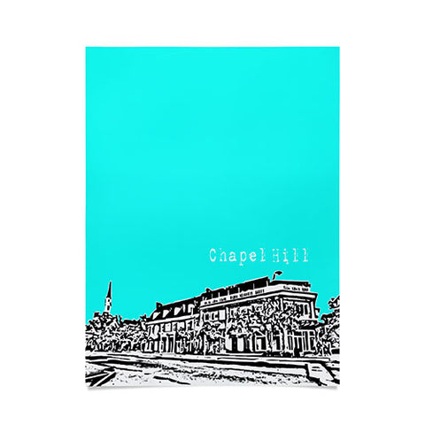 Bird Ave Chapel Hill Aqua Poster