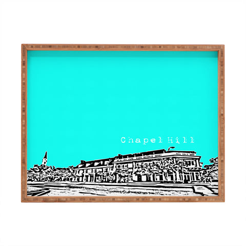 Bird Ave Chapel Hill Aqua Rectangular Tray