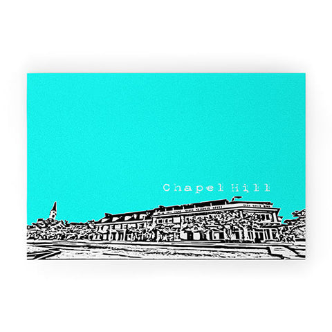 Bird Ave Chapel Hill Aqua Welcome Mat