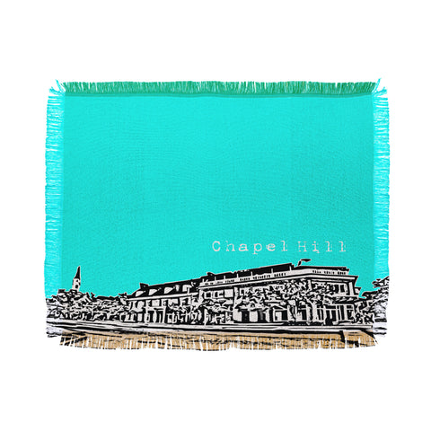 Bird Ave Chapel Hill Aqua Throw Blanket