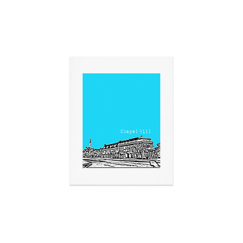 Bird Ave Chapel Hill Blue Art Print
