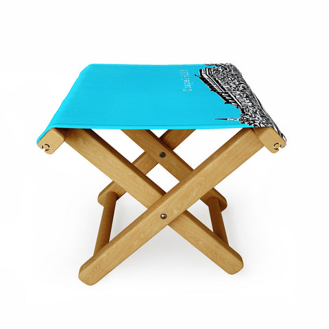Bird Ave Chapel Hill Blue Folding Stool