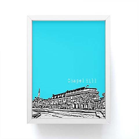 Bird Ave Chapel Hill Blue Framed Mini Art Print