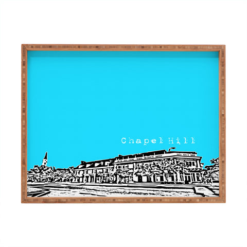 Bird Ave Chapel Hill Blue Rectangular Tray