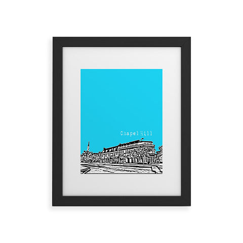 Bird Ave Chapel Hill Blue Framed Art Print