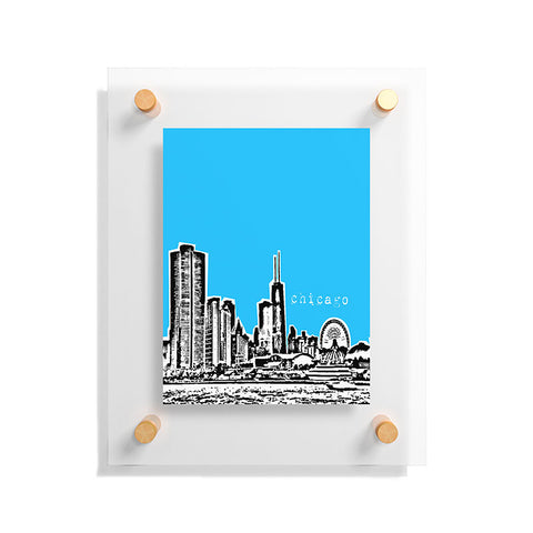 Bird Ave Chicago Blue Floating Acrylic Print
