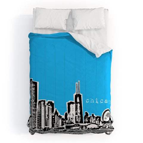 Bird Ave Chicago Blue Comforter