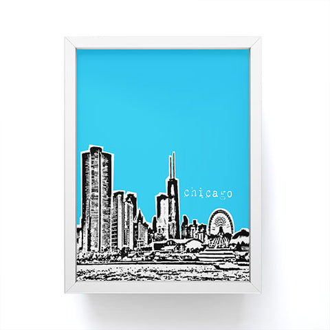 Bird Ave Chicago Blue Framed Mini Art Print