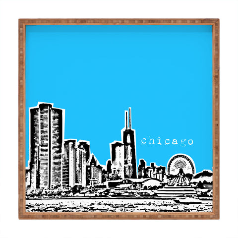 Bird Ave Chicago Blue Square Tray