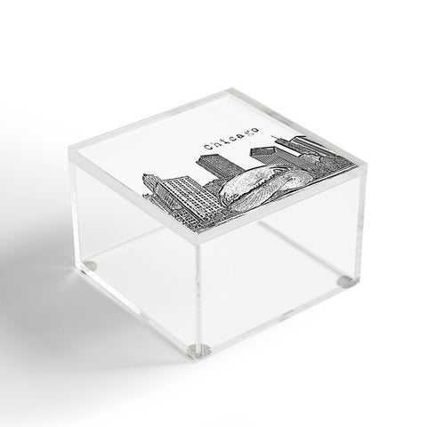 Bird Ave Chicago Illinois Black and White Acrylic Box