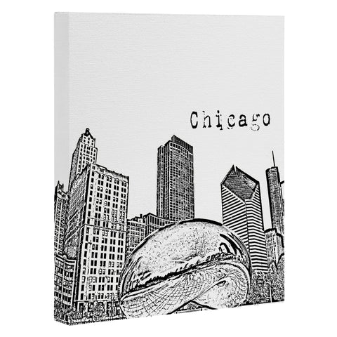 Bird Ave Chicago Illinois Black and White Art Canvas