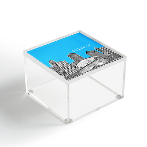Bird Ave Chicago Illinois Blue Acrylic Box