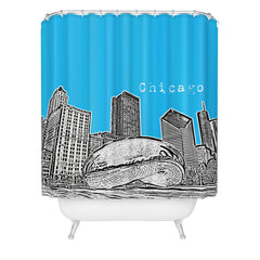 Bird Ave Chicago Illinois Blue Shower Curtain