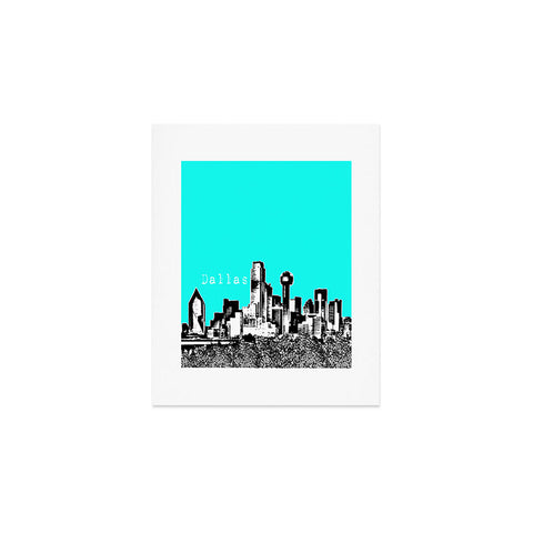 Bird Ave Dallas Aqua Art Print