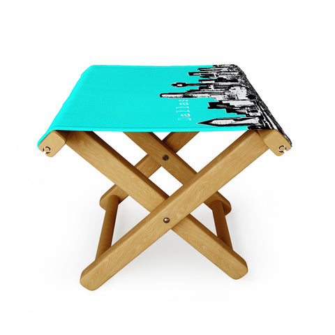 Bird Ave Dallas Aqua Folding Stool