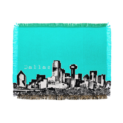 Bird Ave Dallas Aqua Throw Blanket