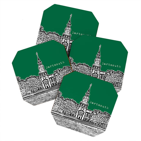 Bird Ave Dartmouth College Green Coaster Set