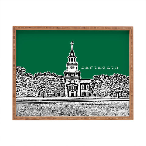 Bird Ave Dartmouth College Green Rectangular Tray