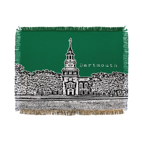 Bird Ave Dartmouth College Green Throw Blanket