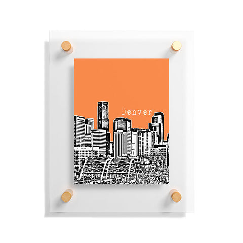 Bird Ave Denver Orange Floating Acrylic Print