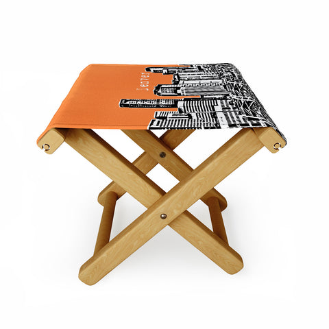 Bird Ave Denver Orange Folding Stool