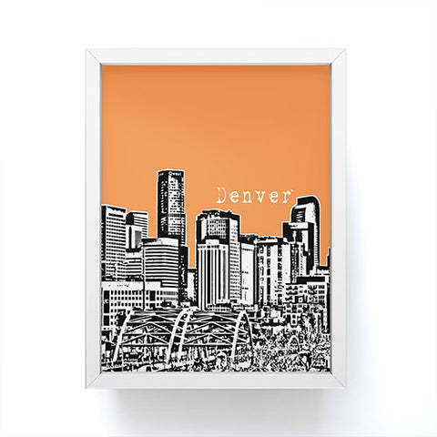 Bird Ave Denver Orange Framed Mini Art Print