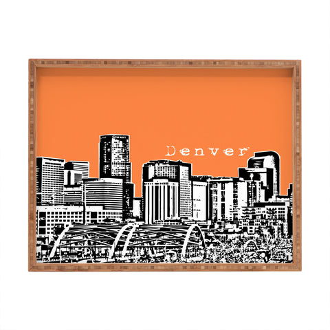 Bird Ave Denver Orange Rectangular Tray