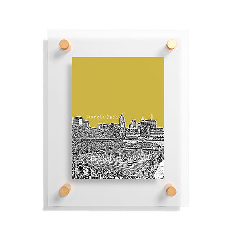 Bird Ave Georgia Tech Yellow Floating Acrylic Print