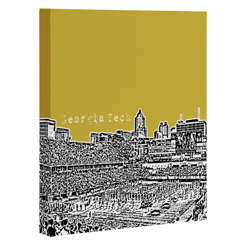 Bird Ave Georgia Tech Yellow Art Canvas