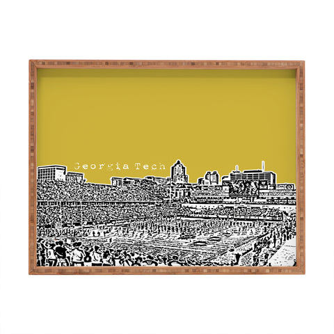Bird Ave Georgia Tech Yellow Rectangular Tray