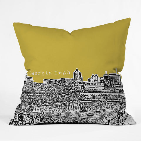 Bird Ave Georgia Tech Yellow Outdoor Throw Pillow