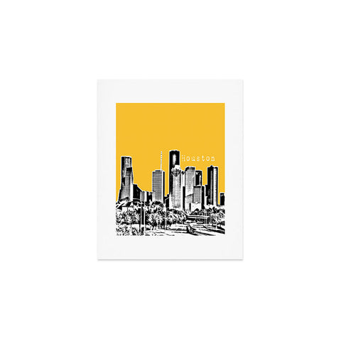 Bird Ave Houston Yellow Art Print