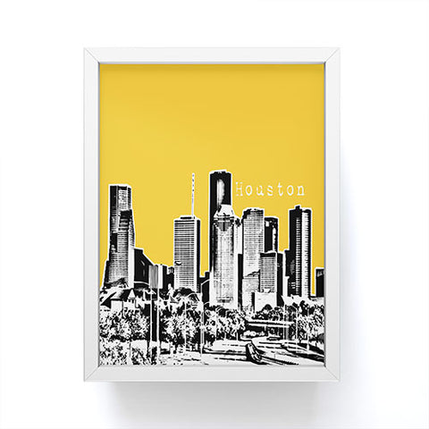 Bird Ave Houston Yellow Framed Mini Art Print
