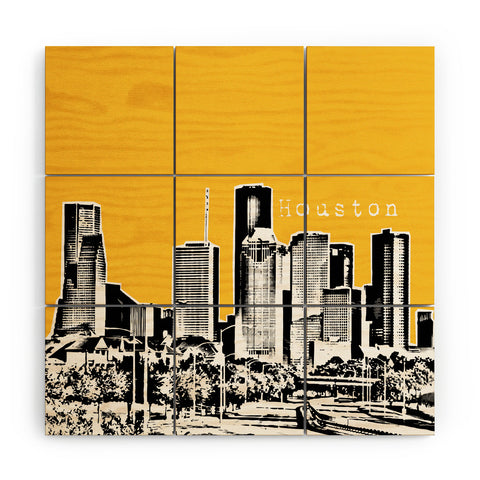 Bird Ave Houston Yellow Wood Wall Mural