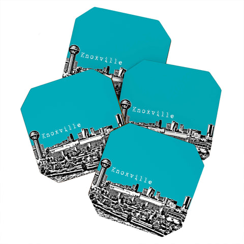 Bird Ave Knoxville Aqua Coaster Set